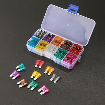 

100PCS 50PCS Car Fuses 2A 3A 5A 7.5A 10A 15A 20A 25A 30A 35A Amp with Box Clip Assortment Auto Blade Type Fuse Set Truck