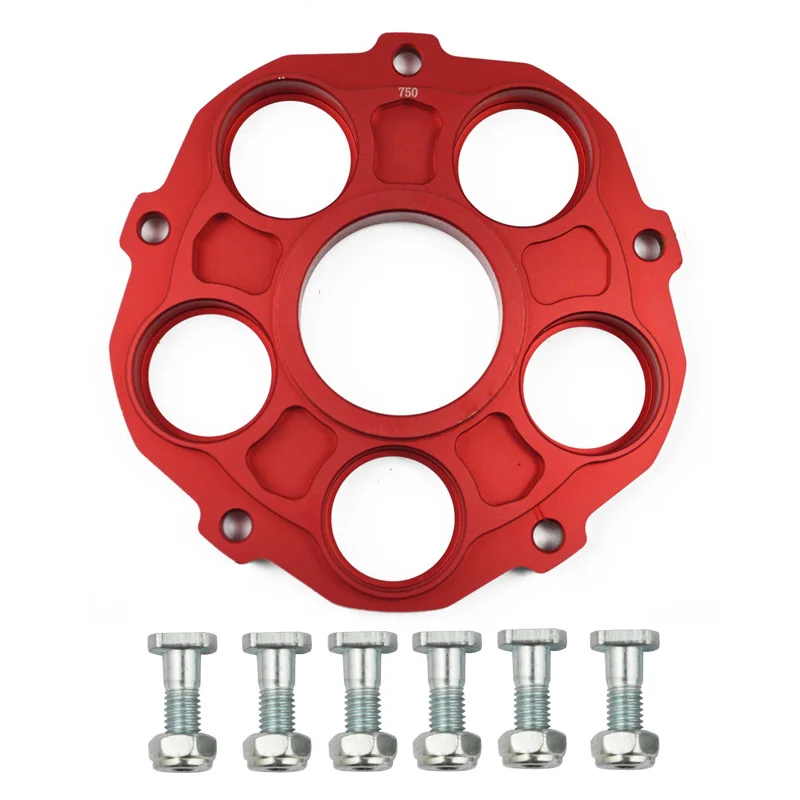 Красный Для поездок на мотоцикле Ducati 848 2008- 916 1994-2000 2004-2006 996 1999-2001 2004-2006 998 2002-2003 мотоцикл Запчасти звездочки и перевозчик - Цвет: Красный