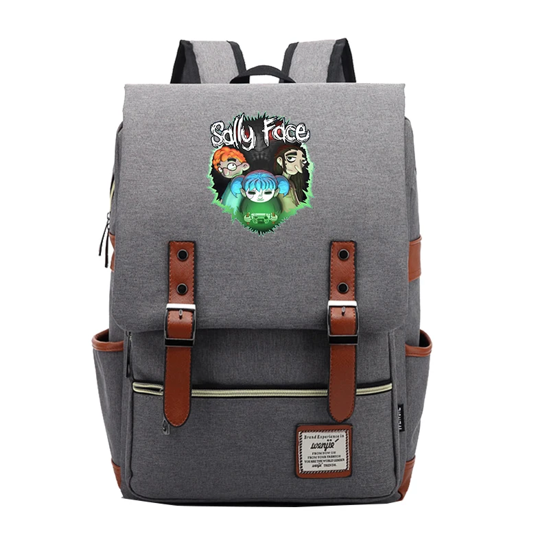 Canvas Backpack 10 Sally Face Prints сумка Mochila 16 дюймов рюкзаки для женщин мужские сумки Mochilas Escolares Para Adolescentes дорожный рюкзак для ноутбука - Цвет: Canvas Backpack 10