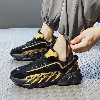 

High Quality Air Mesh Casual Shoes Man Colorful Men Sneakers Fashion Mixed Color Comfort Rubber Youth Tide Shoe Designer Outdoor