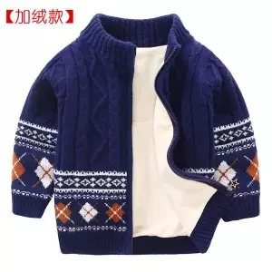 Baby Boys Sweaters Jackets Autumn Winter New Children's Print Knitted Coats Children's Boys Cardigan Coat Toddler Outwear