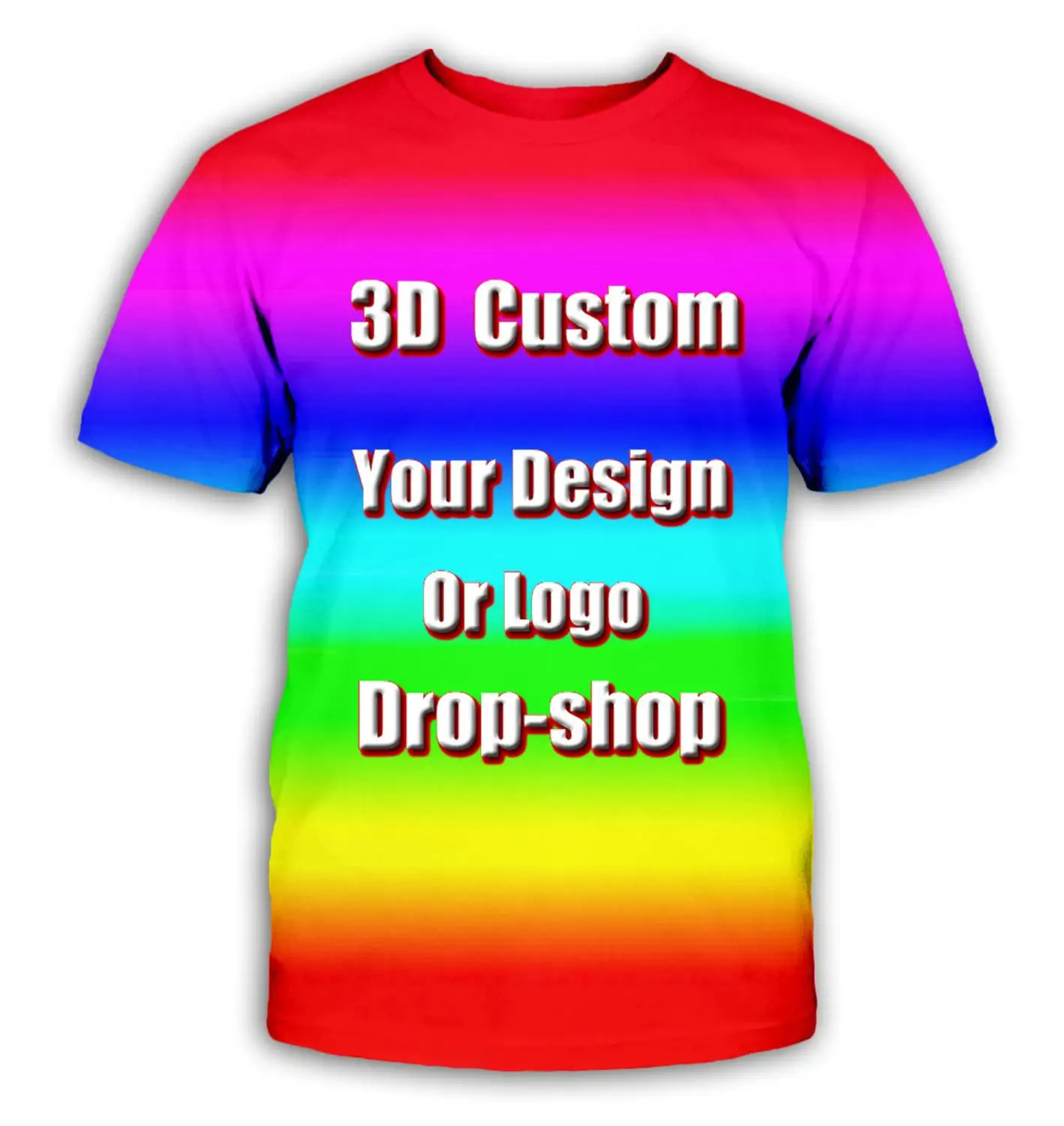 

Newest Create Your Own Customer Design Anime/Photo/Star/You Want/Singer Pattern/DIY T-Shirt 3D Printed Sublimation T Shirt