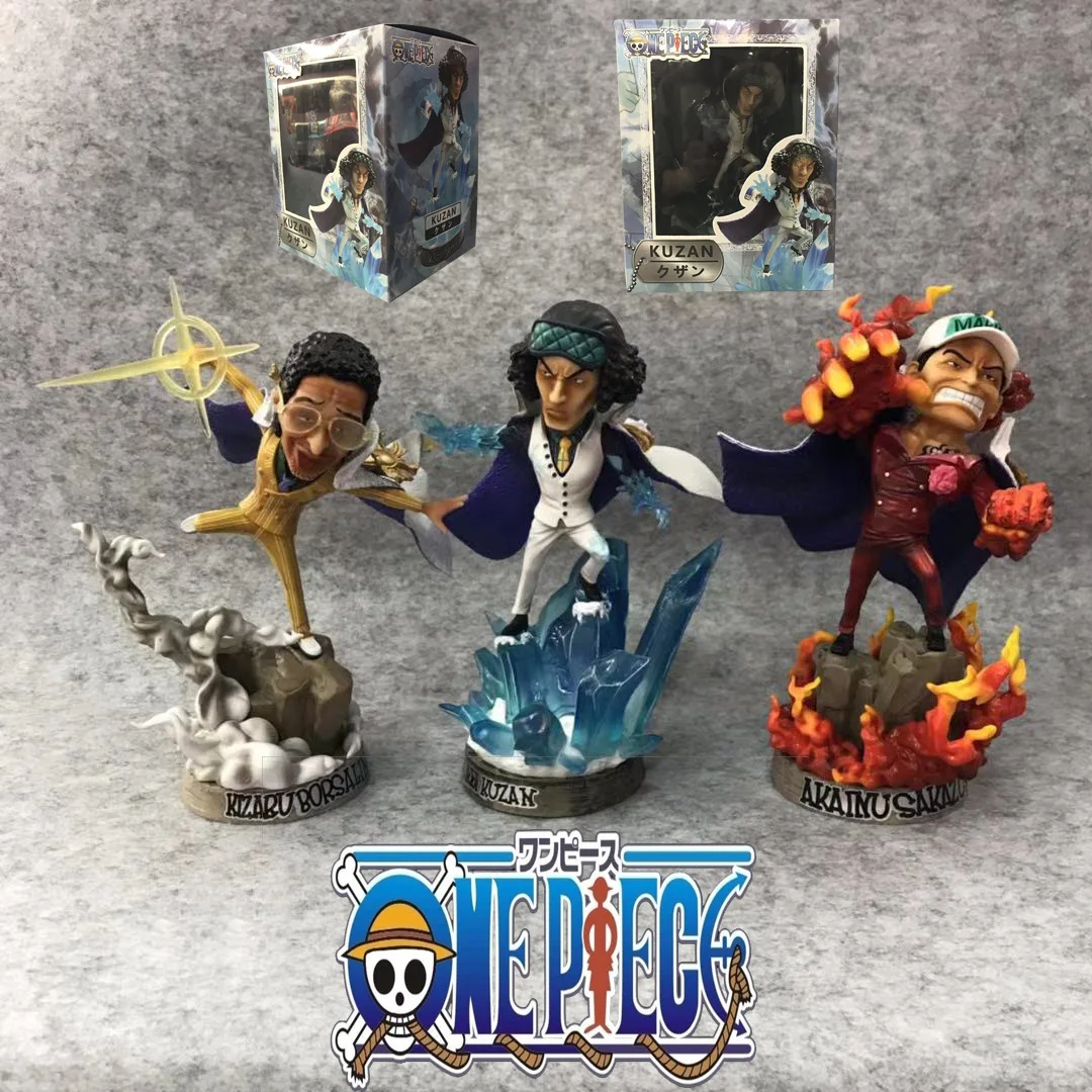 

One Piece/One Piece Garage Kit Navy Three Generals GK Statue Greenish Blue Pheasant Red Dog Ice Age Model Boxed