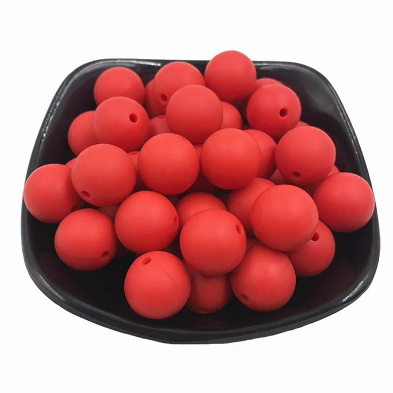 10pcs Silicone Beads 9mm Eco-friendly Sensory Teething Necklace Food Let's make Grade Mom Nursing DIY Jewelry Baby Teethers
