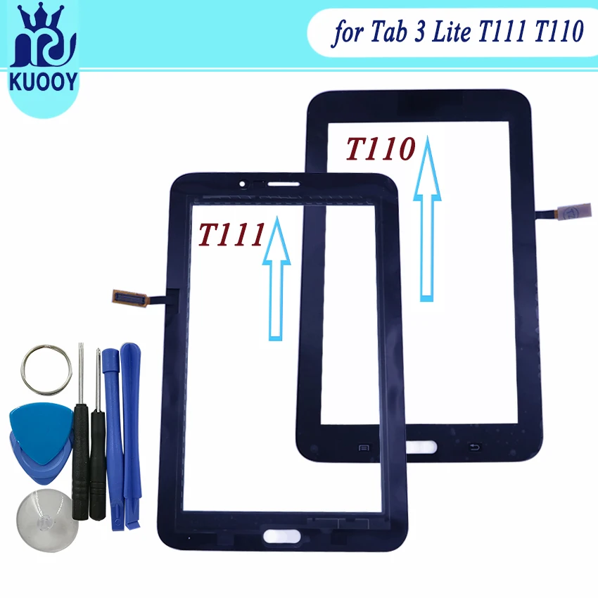 T110 сенсорный экран для samsung Galaxy Tab 3 Lite SM-T110 SM-T111 T111 сенсорный экран панель дигитайзер сенсор передняя стеклянная линза