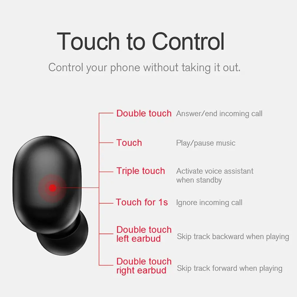 Gt1 TWS сенсорные беспроводные Bluetooth наушники Hd стерео беспроводные наушники с шумоподавлением игровая гарнитура