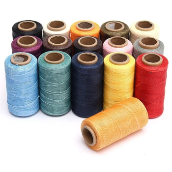 

260m Waxed Thread Cotton polyester Hand Knitting String Strap Necklace Rope Bead Sewing Craft for Leather Caft Stitching 0.8MM