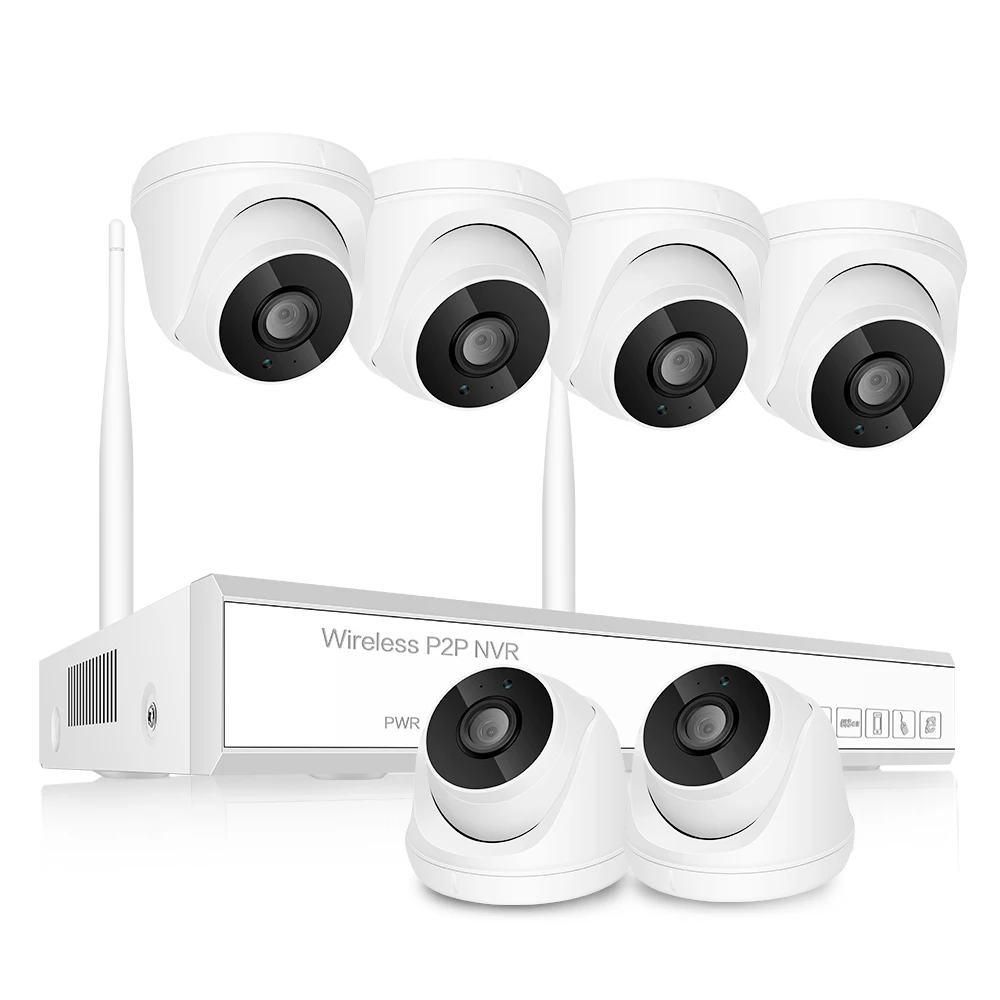 Крытая Беспроводная система видеонаблюдения 1080P 2MP HD wifi камера система камер домашней безопасности ночное видение запись звука - Цвет: 1080P 6 Camera 8CH