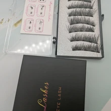 Pestañas postizas magnéticas 3D, 5 imanes, 8 Uds., duraderas, hechas a mano, de visón Artificial Natural, con pinzas