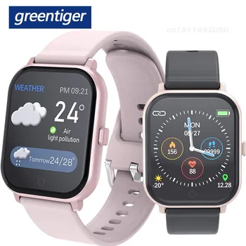 

Greentiger Bluetooth T55 Smart Watch IP67 Waterproof Heart rate monitor Blood Pressure Sport Tracker Smartwatch VS T80 B58