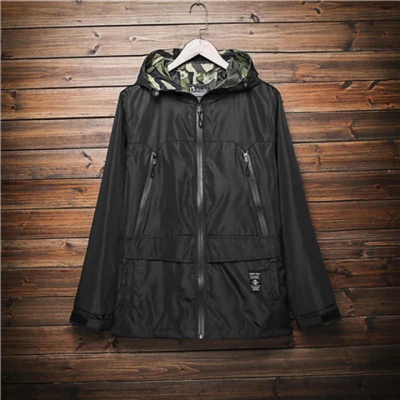 Камуфляжные куртки-ветровки для мужчин и женщин, военная тактическая куртка, осенняя уличная одежда в стиле хип-хоп, повседневная одежда черного цвета - Цвет: Black 1