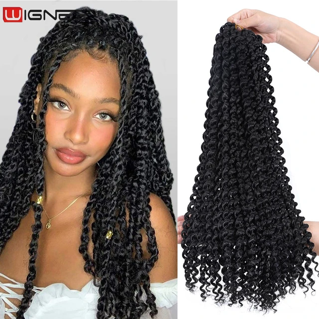 Wignee Passion Twist Hair Crochet Hair Curly Synthetic Braiding