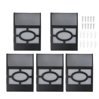

5PCS Chinese Morden Style Solar Powered Wall Mount 2-LED Lights Outdoor Gutter Garden Path Landscape Fence Yard Lamps
