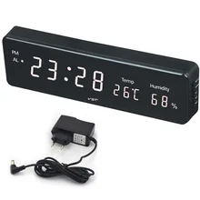Часы с Температура Календарь прикроватные Nixie настенные муральное большое количество большой ЖК-цифровой настенные часы электронные настольные часы стол