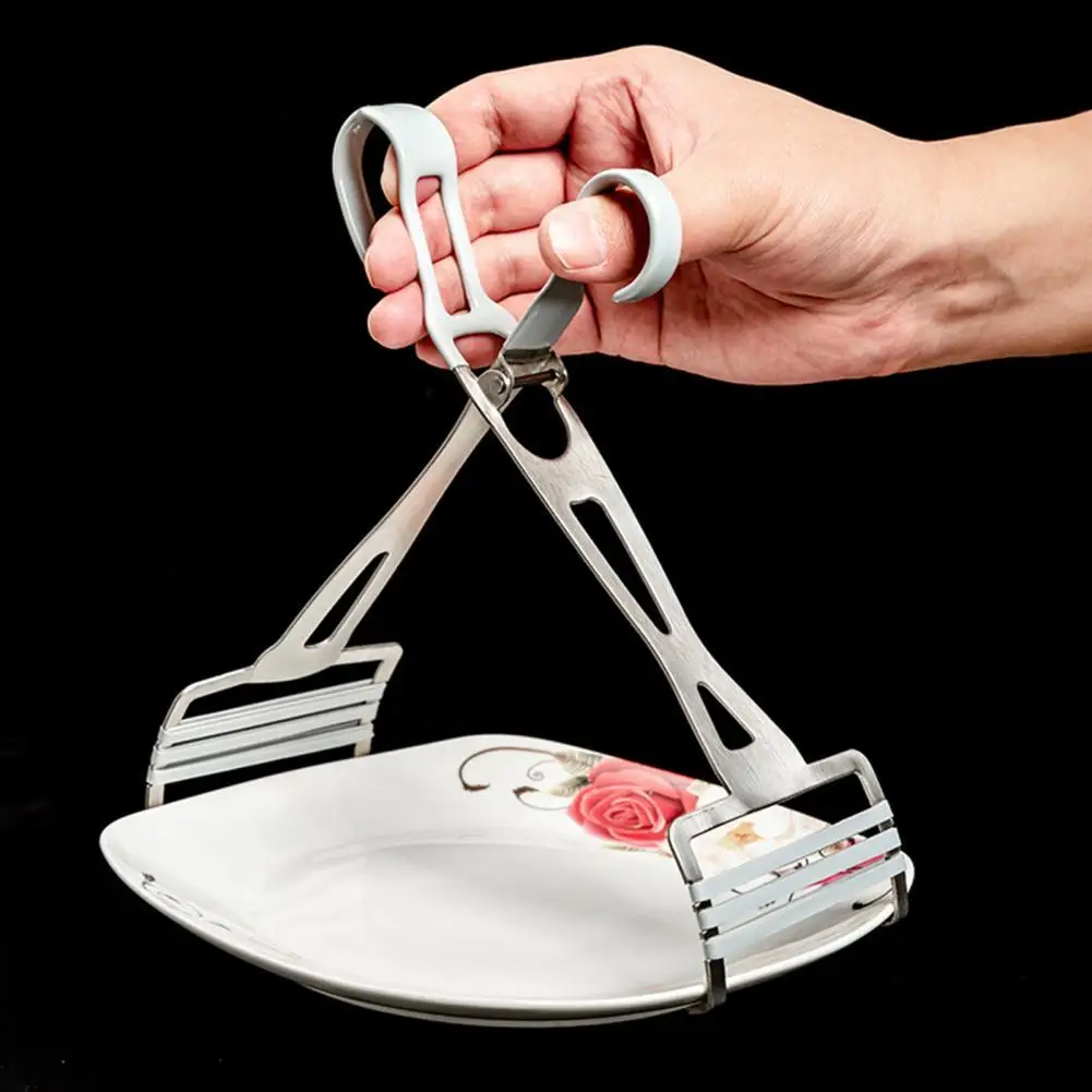 Universal Anti scald Bowl Dish Clip Foldable Stainless Steel Waterproof