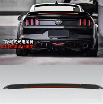 

ABS UnPainted Car Rear Wing Trunk Lip Spoilers For Ford Mustang 2015 2016 2017 2018 2019 2020 (Whit LED Lamp)