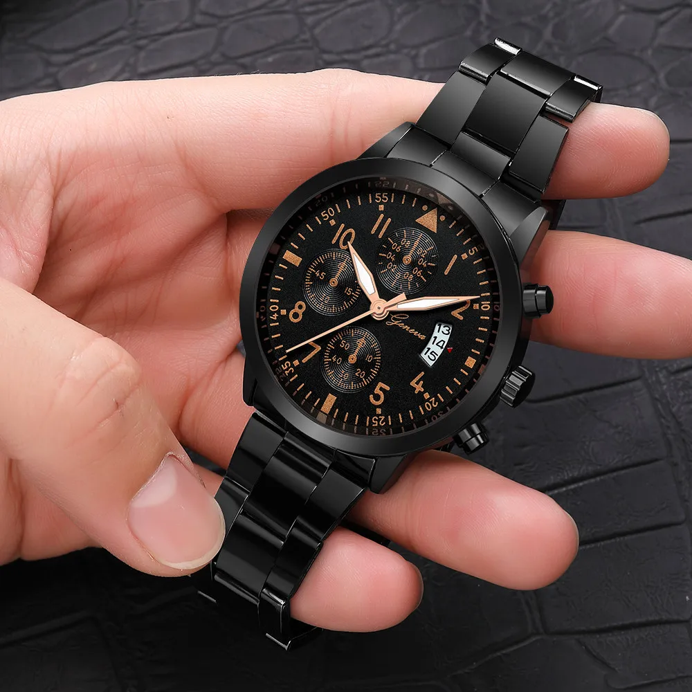 2020 Luxury Quartz Watches Men Fashion Sport Stainless Steel Case Leather Band Watch Quartz Business Wristwatch Reloj Hombre @5