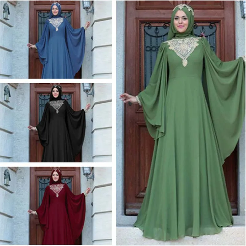 Мусульманское исламское платье Абая одежда для женщин плюс размер 5xl Дубай Кафтан платье Турецкая одежда для хиджаба листьев лотоса платья