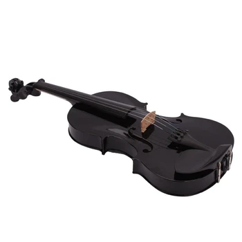 

4/4 Full Size Acoustic Violin Fiddle Black with Case Bow Rosin