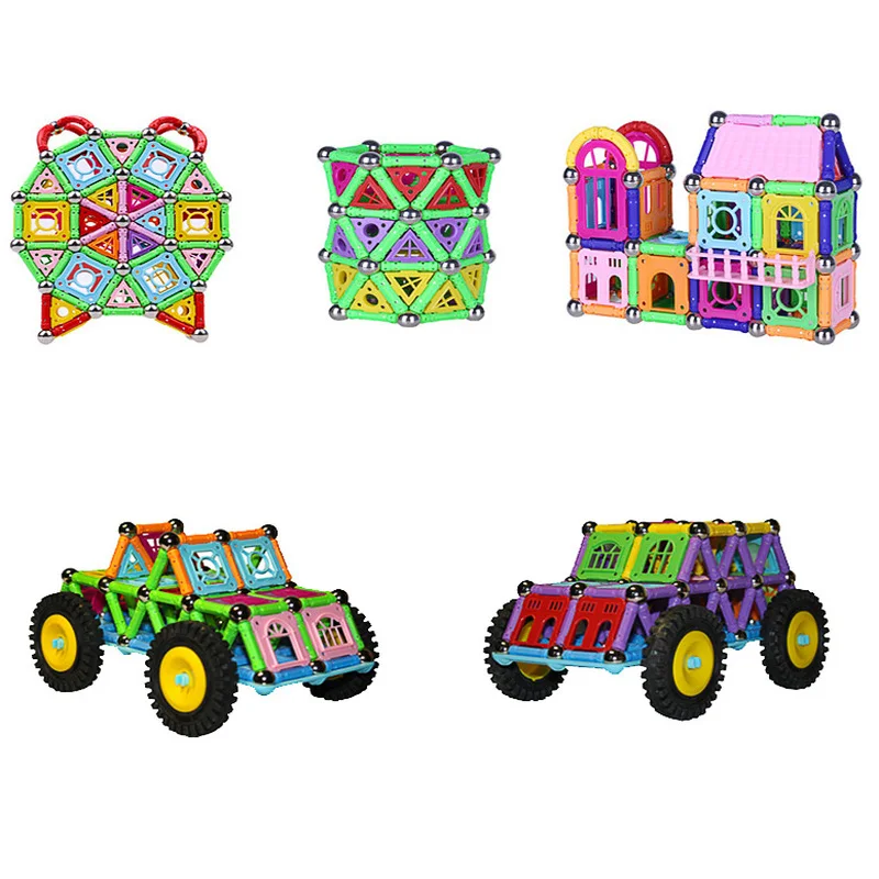 Магнитный стержень, игрушка-головоломка, собранная для мальчиков и девочек, детский креативный орфографический магнит, магнитные строительные блоки, магнитные шарики