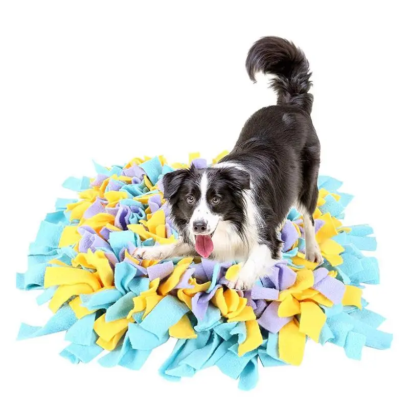 Dog Snuffle Splicing Mat, Small-Large Dogs Nosework/Playground Toy Blanket, Pet Sniffing Training Detachable Fleece Pads