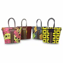 Популярная африканская восковая сумка в комплекте, Высококачественная Женская восковая Сумочка в комплекте, 6 ярдов, настоящий воск, нигерийская Ткань, хлопок, для платья