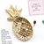 Ceramic Golden Tray Gold Dining Plate Leaf Pineapple Jewelry Storage Tray Decorative Fruit Cake Snack Plate Kitchen Tableware 9