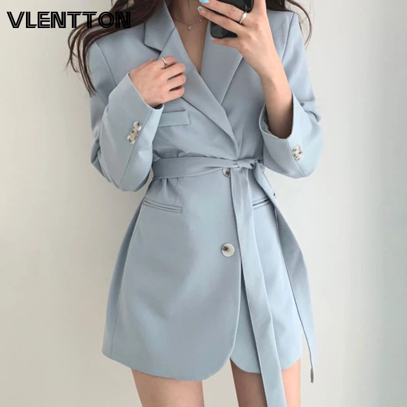 Spring Autumn Women Fashion Sashes OL Work Blazers And Jackets Solid Button Suit Coat Female Outwear Tops Office Blazer Feminino