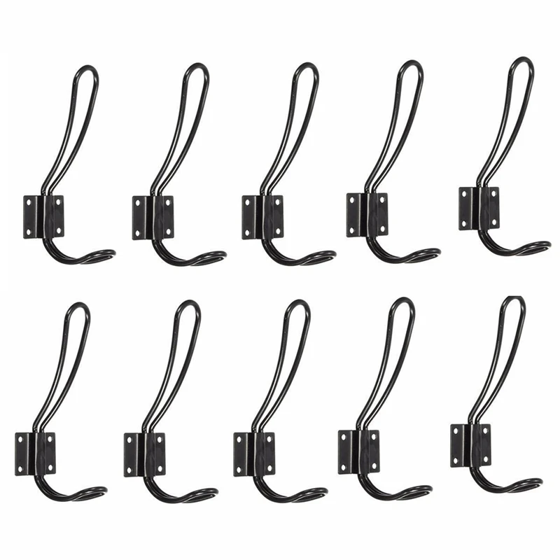 

10pcs Iron Kitchen Door Wall Mounted Hook Towel Clothing Hat Coat Hanger Holder