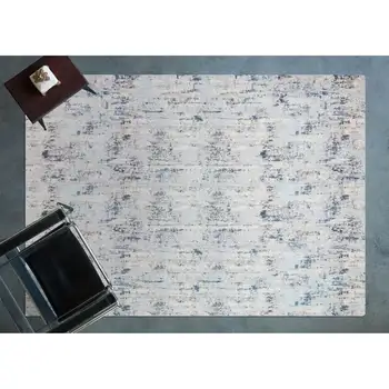 

Apex Azura 3 'x 7' Microfiber Blue/Gray Runner Rug