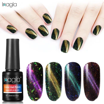 

Inagla 15ml Galaxy Cat Eye Series Nail Gel Polish Soak off UV LED Gel Polish Lacquer Varnish Top Base Coat Manicure Art Salon