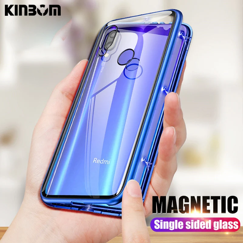 KINBOM магнитно поглощающий металлический чехол для Xiaomi Redmi Note 7 5 6 pro mi 9 Se из