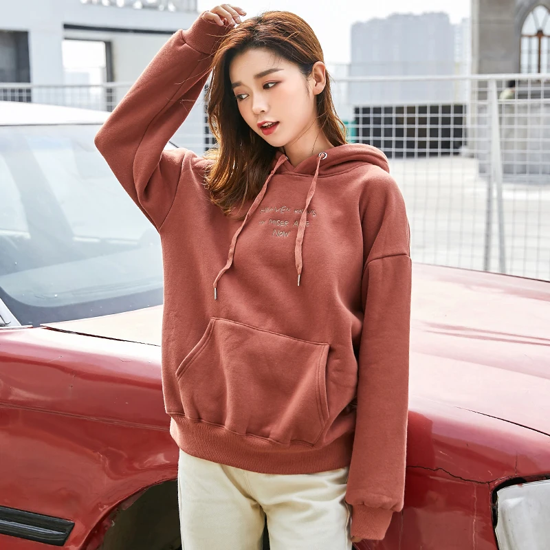 red3 Осень Харадзюку Kpop толстовка женская уличная одежда толстовка женская s одежда женские s Топы с длинными рукавами - Цвет: red3
