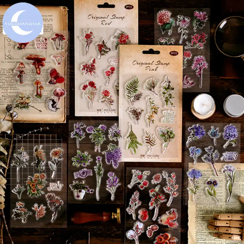 YueGuangXia Herbal Inspiration, ретро силикагелевый штамп, винтажный для скрапбукинга, деко, приглашения, стандартный деревянный штамп, 8 видов конструкций YueGuangXia Herbal Inspiration, ретро силикагелевый штамп, винтажный для скрапбукинга, деко, приглашения, стандартный деревянный штамп, 8 видов конструкций