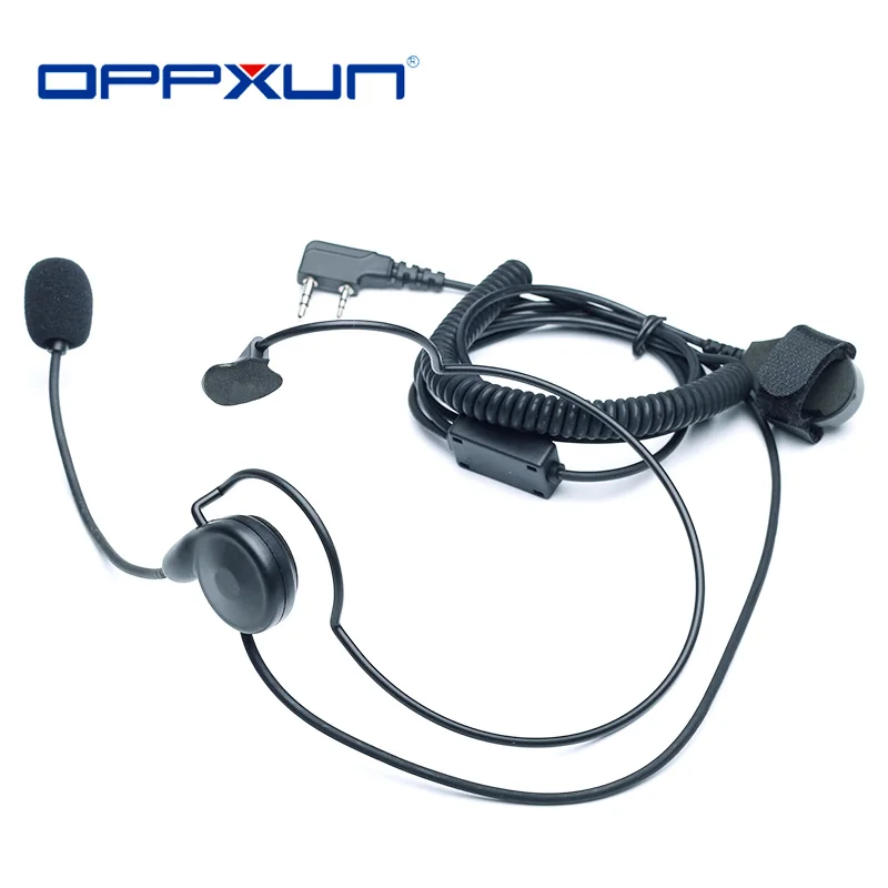 2-Pin Earpieces Mic Finger PTT Headset for Kenwood BAOFENG UV-5R 777 888S Radios 