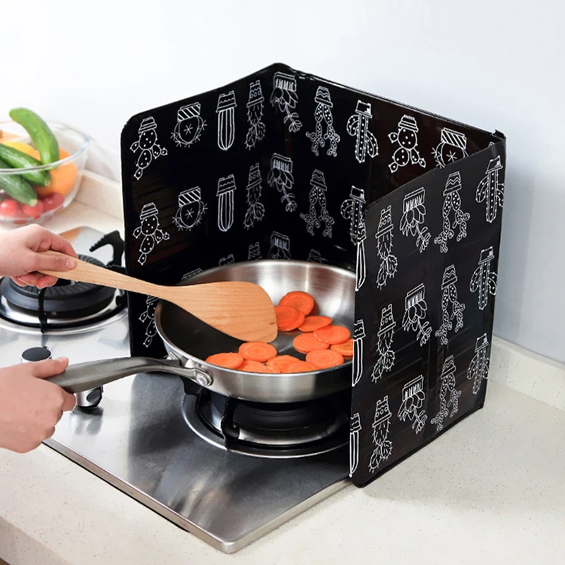

Aluminum Foldable Kitchen Gas Stove Baffle Plate Kitchen Frying Pan Oil Splash Protection Screen Oil Splash Proof Kitchen Tools