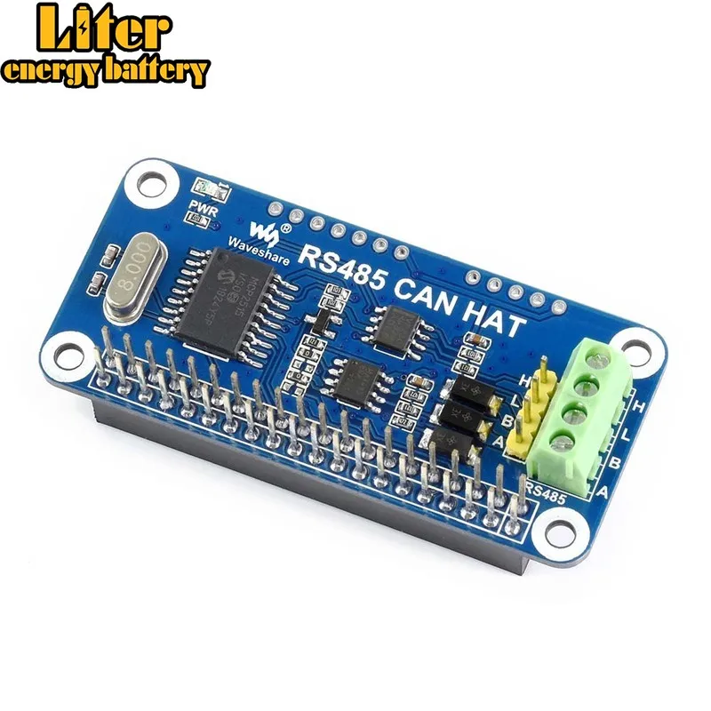 Waveshare RS485 CAN HAT для Raspberry Pi Zero/Zero W/Zero WH/2B/3B/3B+, встроенный CAN контроллер: MCP2515, 485 трансивер: SP3485