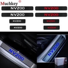 

For Nissan NV200 Door Threshold Plate Carbon Fiber Vinyl Sticker Car Door Sill Scuff Plate Car Styling 4Pcs