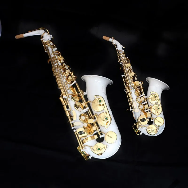 Children Saxophone / Wind Instrument B Small Elbow Soprano Sax Ceramic White Beginner | Спорт и развлечения