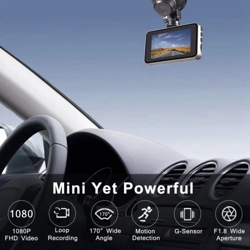 3 дюймов 1080P HD Видеорегистраторы для автомобилей авто Камера видео Регистраторы вождения Регистраторы 170 градусов Широкий формат