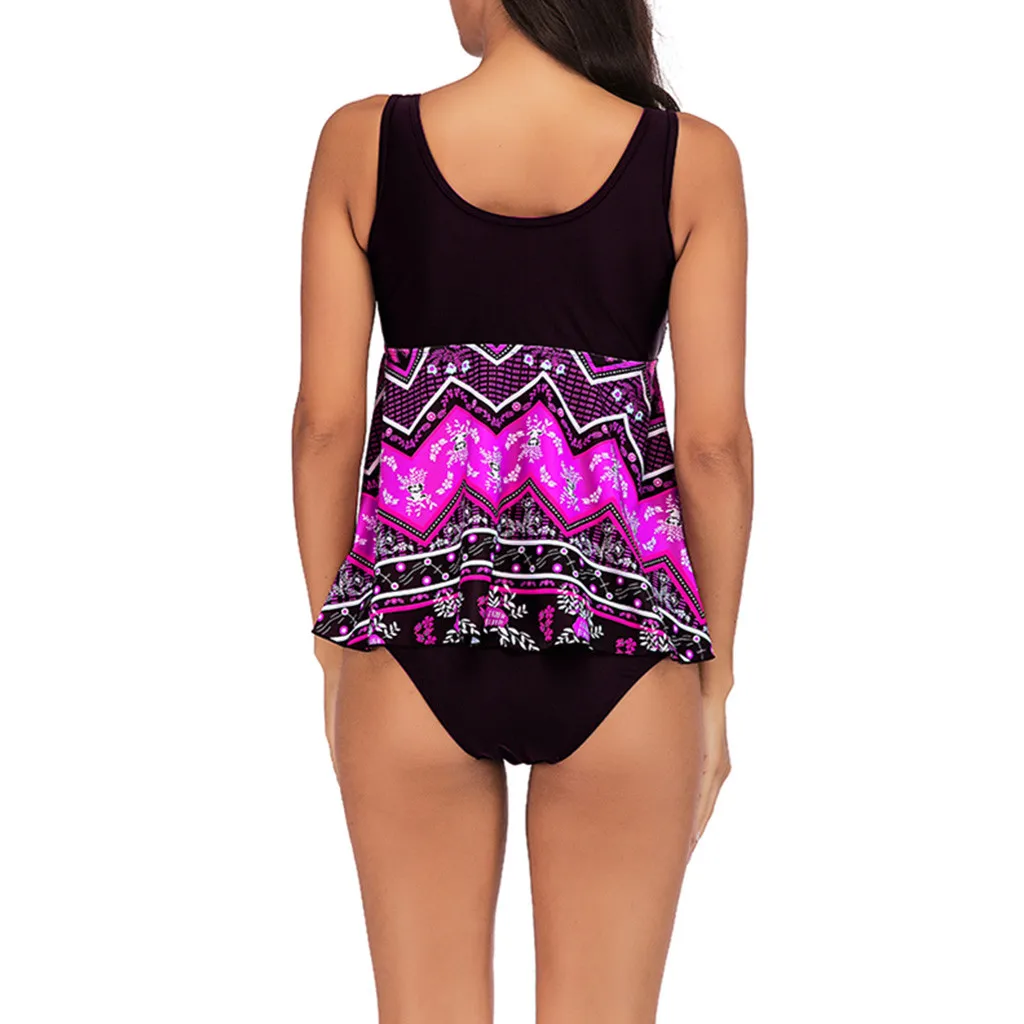 Женский купальник размера плюс, Takini, высокая талия, RuffleSwimwear, Swimuit, женский комплект бикини, traje de bauno mujer, женский купальник, женский# B40