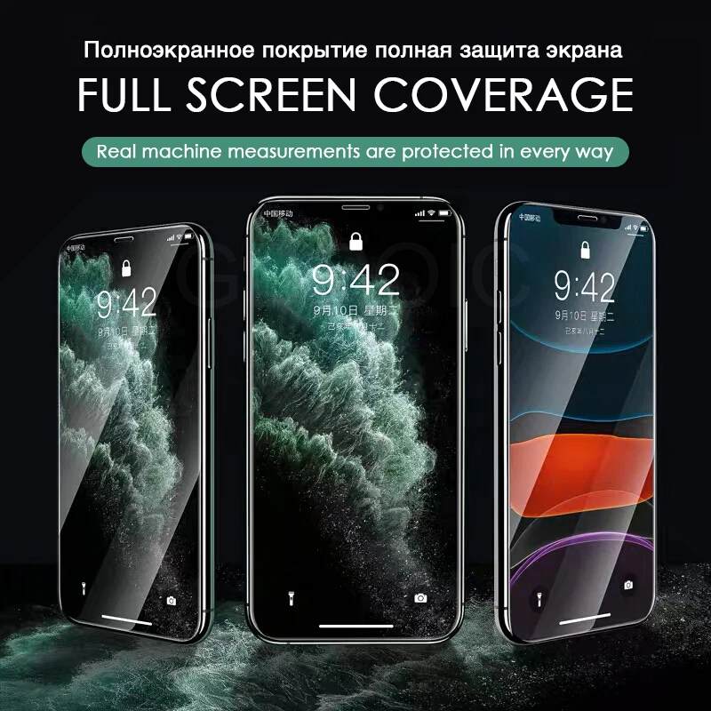 500D полное покрытие из закаленного стекла для iPhone 11 Pro Max стекло X XS Max XR Защитное стекло для экрана для iPhone 6 6s 7 8 Plus X пленка