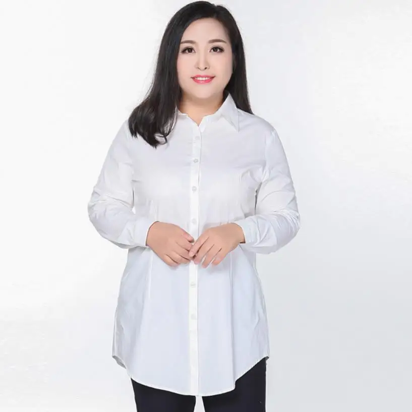 9XL 8XL 7XL 6XL 5XL vetement femme женские блузы рубашки Лето Плюс Размер Хлопок Лен длинная туника рубашка для женщин MA291