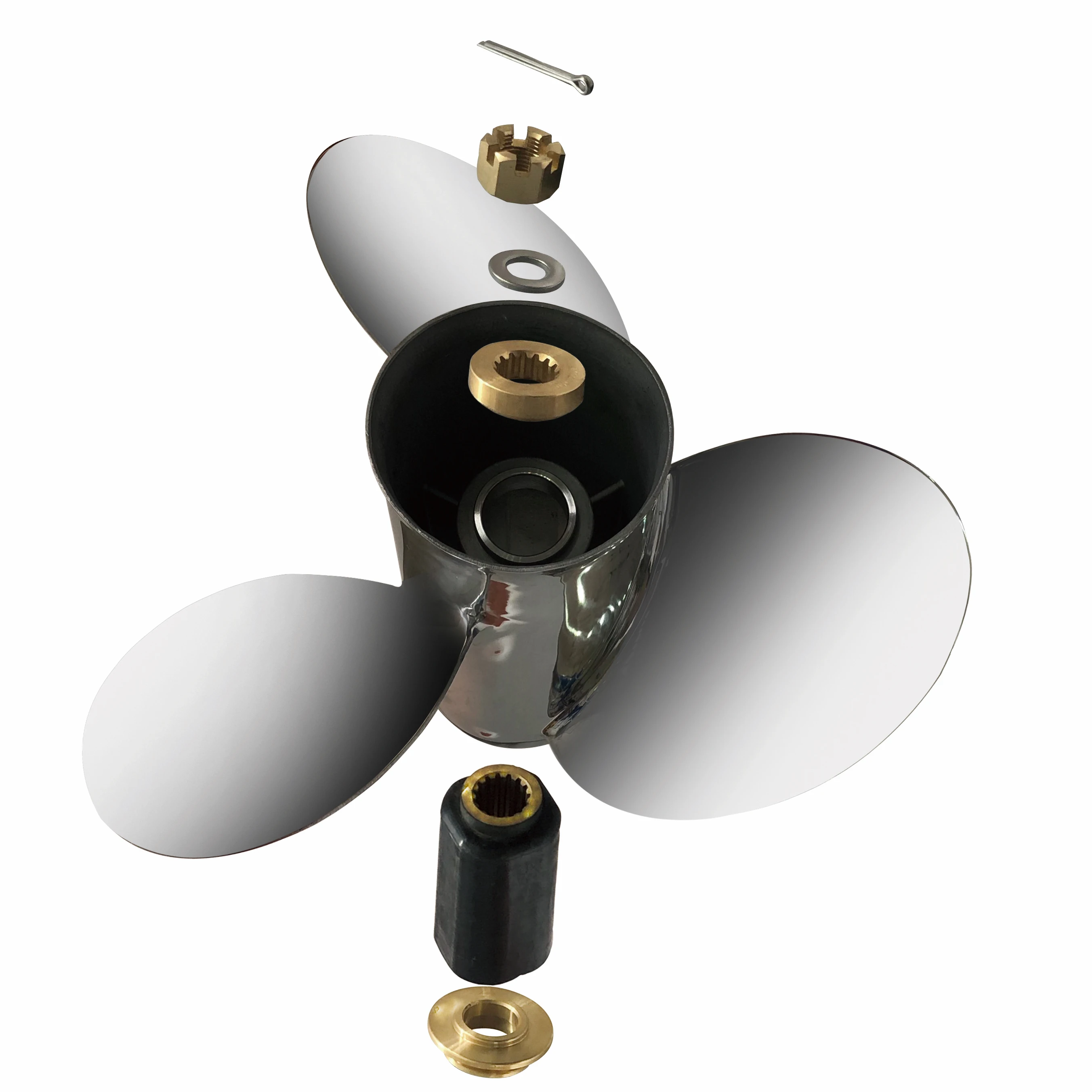 

14x21 for Mercury 150-300HP Interchangeable hub with hub kits 15 teeth boat accessories marine yecht steel propellers