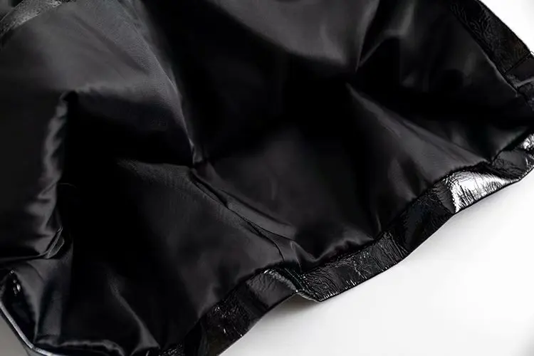 Heydress женские осенние новые юбки из искусственной кожи с высокой талией женские асимметричные юбки Повседневная Женская мини-юбка на молнии