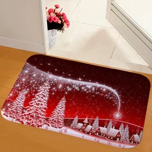 Ковер для ванной, столовой, противоскользящий, впитывающий воду, коврик для пола, износостойкий, домашний, Рождественский, мягкий, нескользящий, с принтом, ковер для спальни
