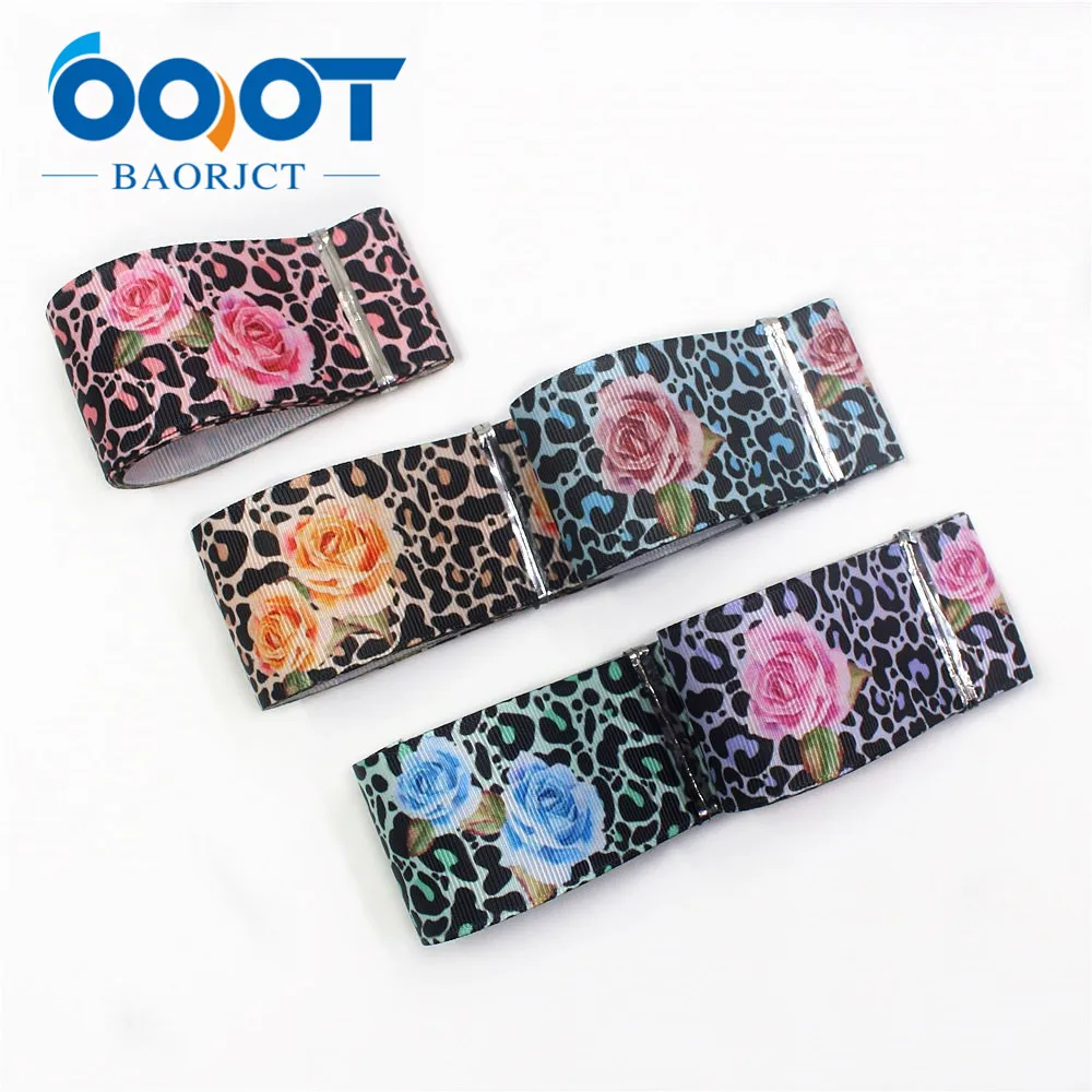 

OOOT BAORJCT I-19906-2104,38mm,10yards Spring Rose Thermal transfer Printed grosgrain Ribbons,Clothing bow cap DIY decorations