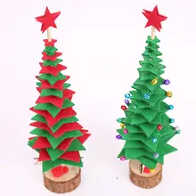 Счастливого Рождества DIY Войлок Рождественская елка ручной работы Праздничное оформление дома детский реквизит игрушка 33x10 см счастливый год