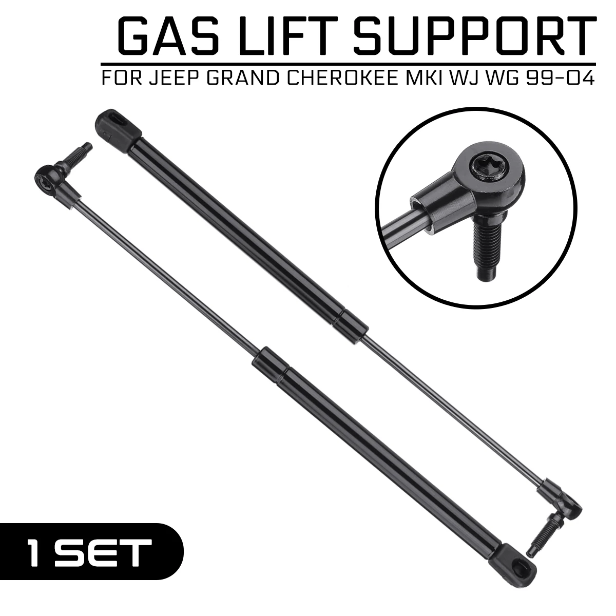 2pcs Car Rear Window Boot Gas Support Struts Bars For Jeep Grand Cherokee MKI WJ WG 1999-2004 55136761AA 55136965AA