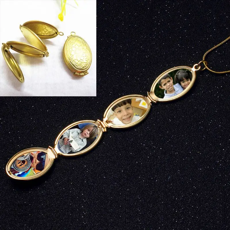 

Expanding 4 Photo Locket Pendant Personalized Photo Custom Charm Jewelry Making